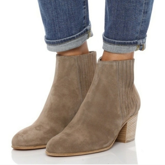Vince Haider Taupe Suede Chelsea Ankle Boots in Flint Size 10 - Picture 2 of 12
